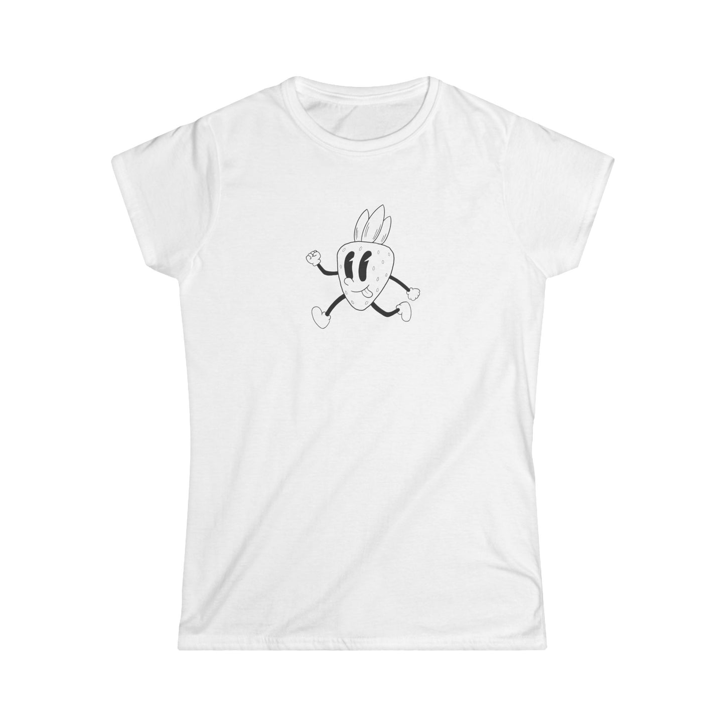 Silly Strawberry Fitted Tee by Anna Feeney