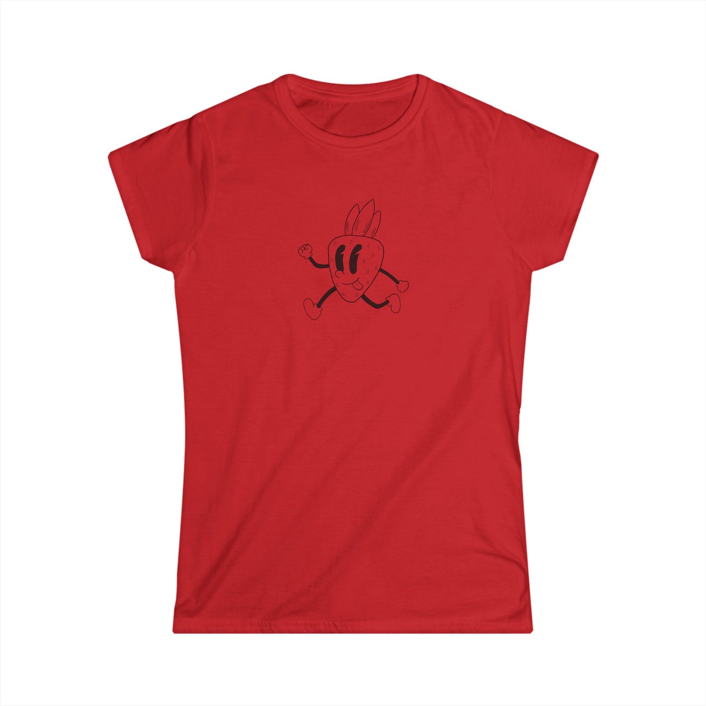 Silly Strawberry Fitted Tee by Anna Feeney